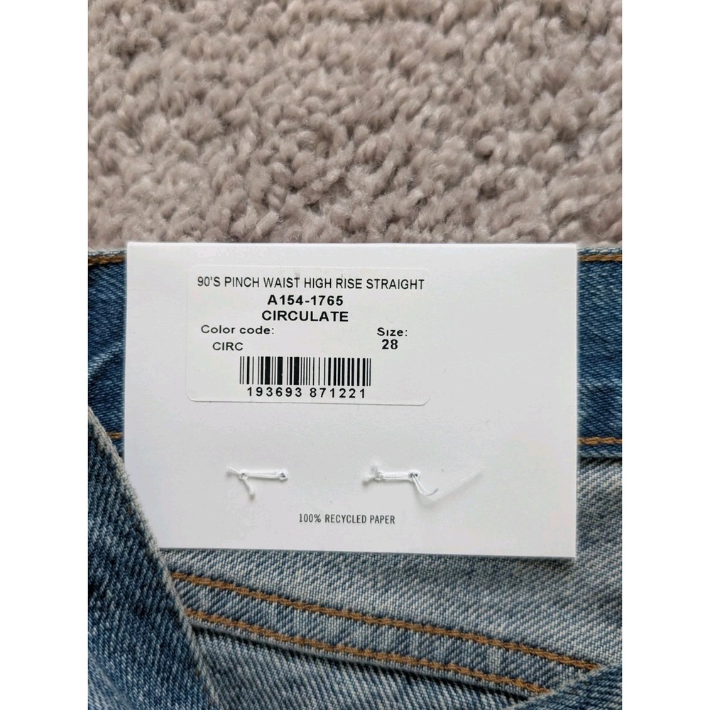 NWT Agolde Jeans Womens 28 (Fits 30x29) 90s Pinch Waist High Rise Circulate Wash - Picture 9 of 16
